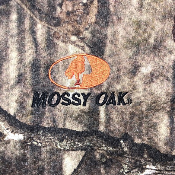 Mossy Oak Break-Up Infinity Mens Green Camo Outdoors Half Zip Jacket Shirt Large - Picture 7 of 16